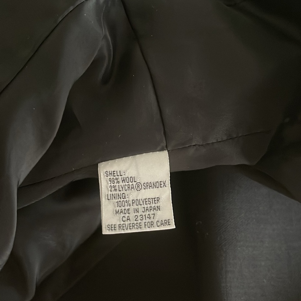 Vintage Talbots Luxe Italian Black Wool Fabric Blazer made in Japan - Picture 6 of 9